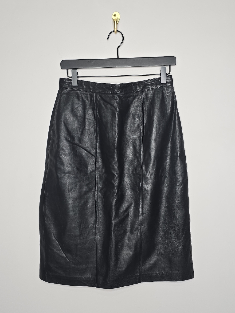 Vintage Lord & Taylor Leather Pencil Skirt Size 10